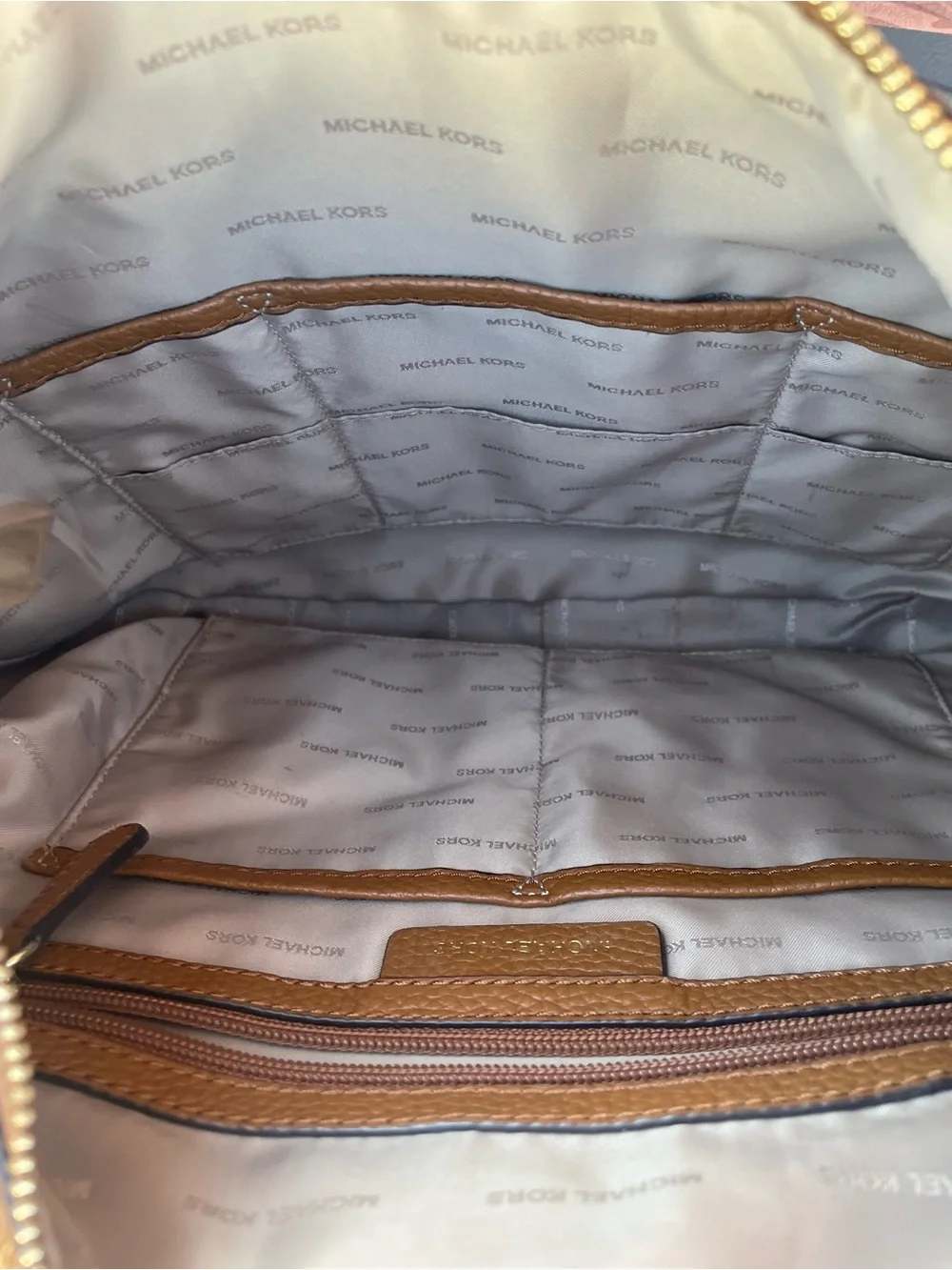 Michael Kors Cognac Pebbled Leather Hobo Bag